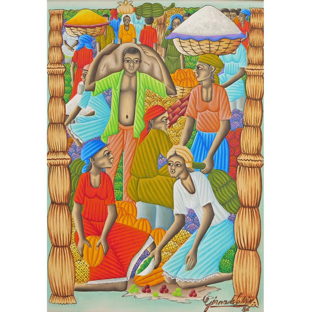 Gerard VALCIN: Figures at Market - O/C (1 of 6)