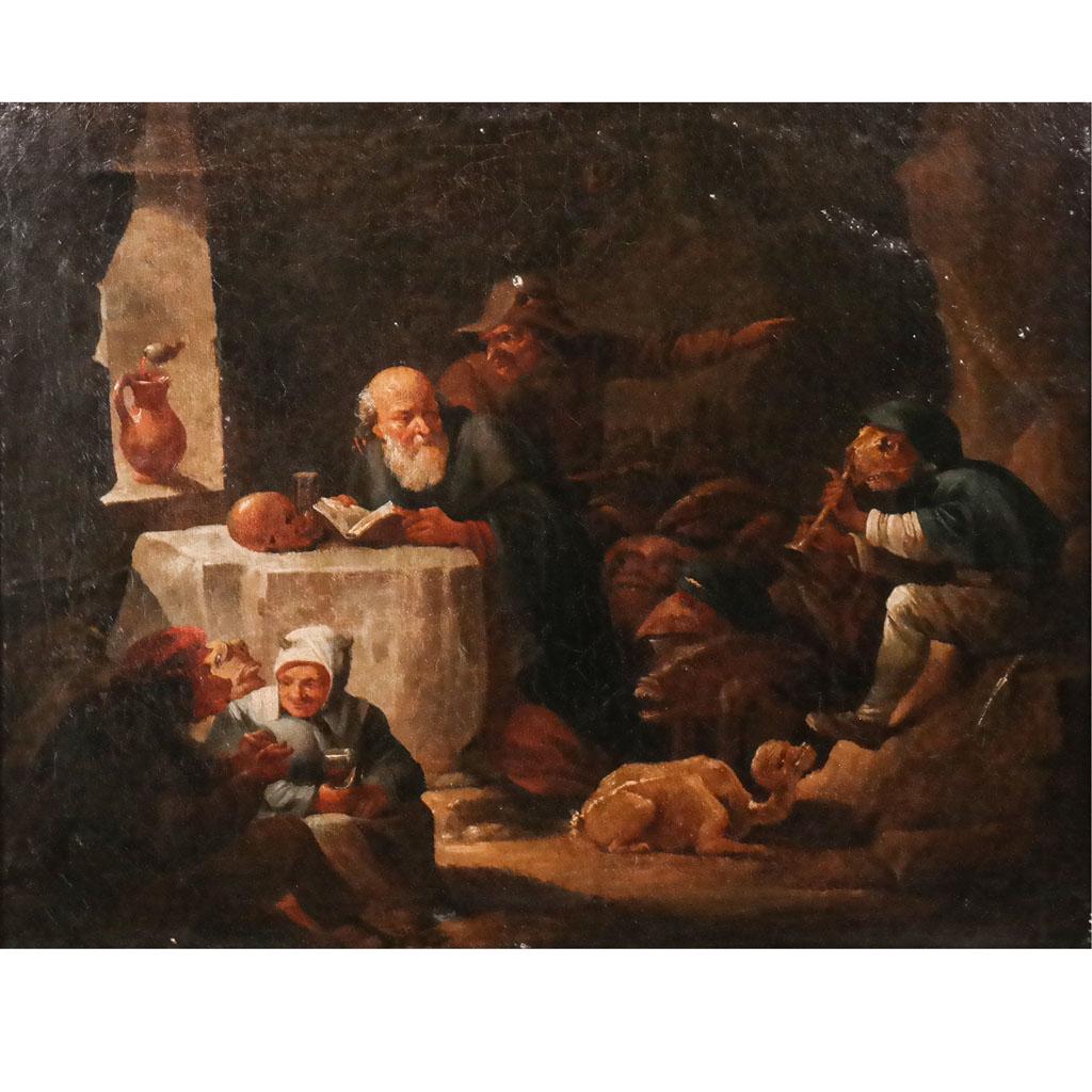 18th-19th C. Fantastical Interior Scene - Painting (1 of 9)