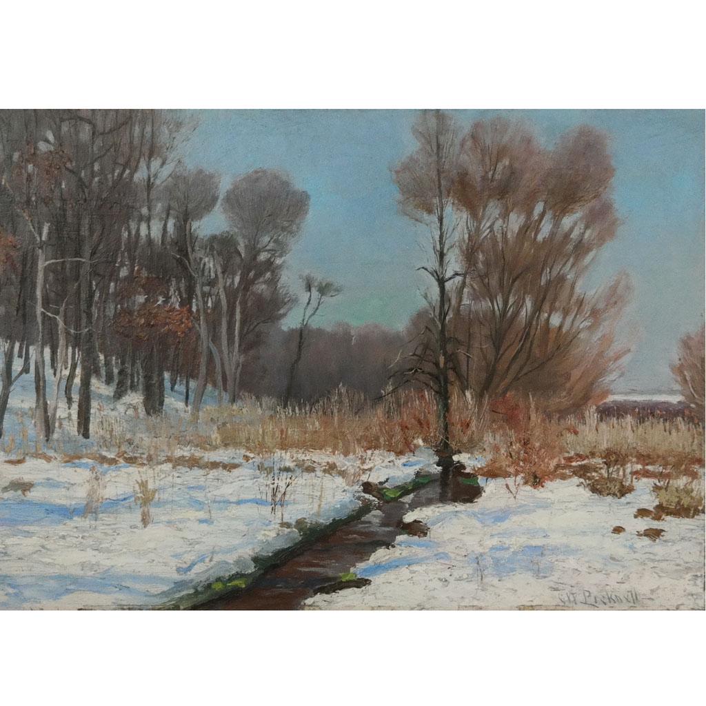 G.W. PICKNELL: Winter Landscape with Stream (1 of 8)
