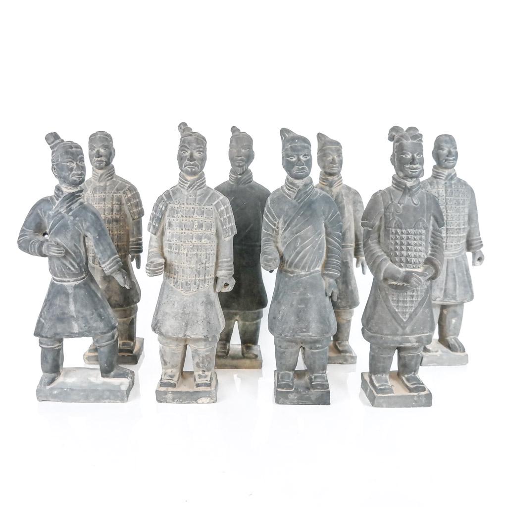Chinese Earthenware Soldier Sculptures (8) (1 of 20)