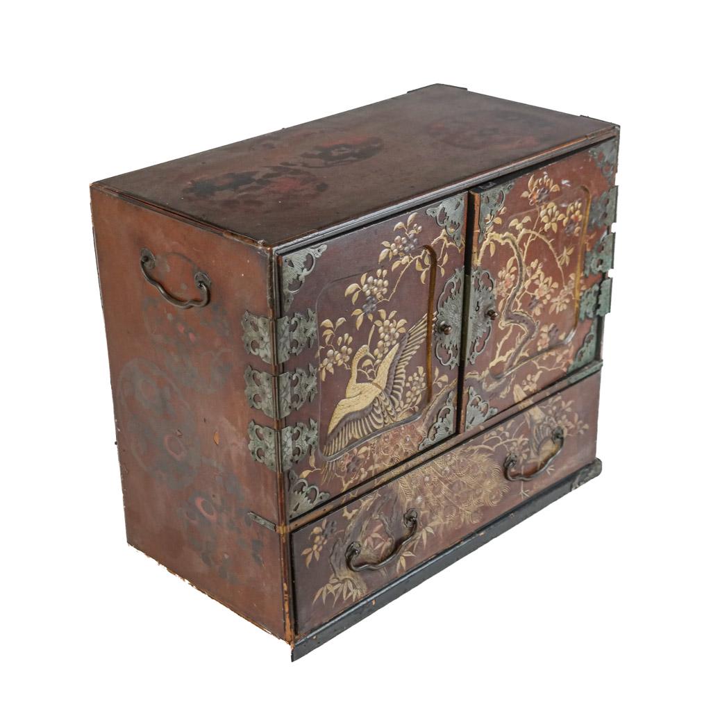 Asian Lacquer Table Top Storage Cabinet (1 of 8)