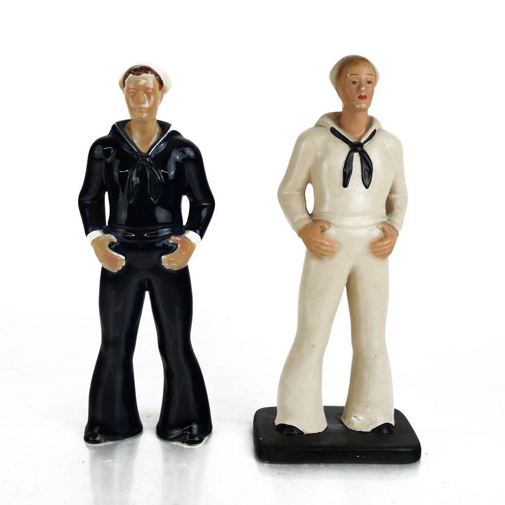 Two Glazed Ceramic Models of Sailors (1 of 9)