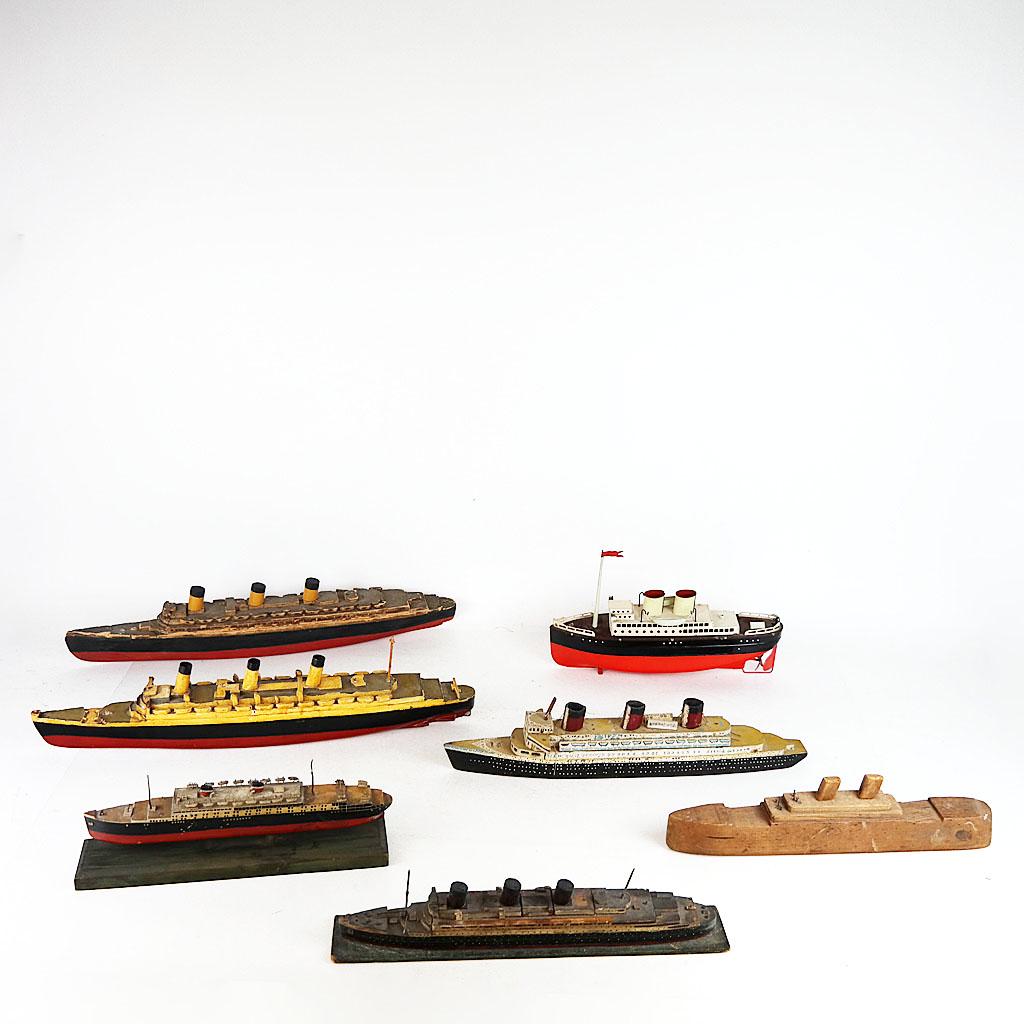 Assembled Group of Ship Models (7) (1 of 13)
