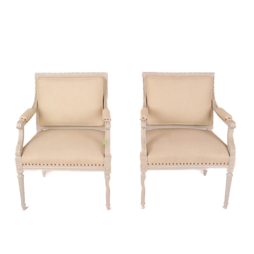 Pair of Louis XVI-Style Armchairs (1 of 6)