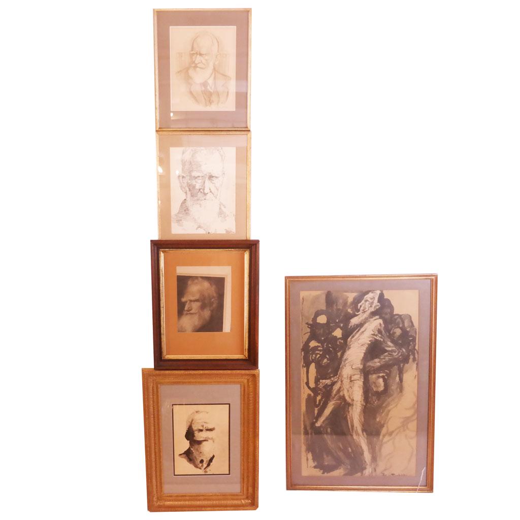 G.B. SHAW: Framed Group of Likenesses (7) (1 of 15)