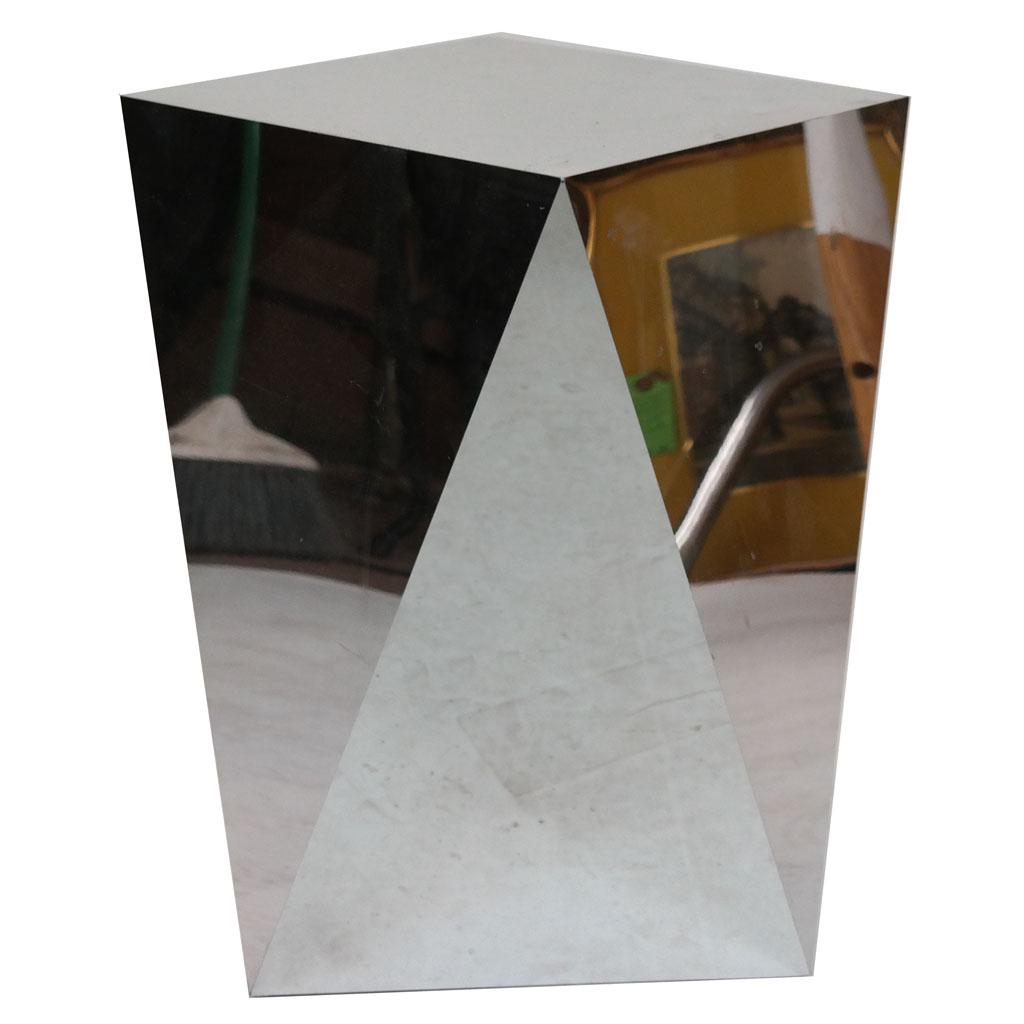 Modern Mirrored Metal Cocktail Side Table (1 of 9)