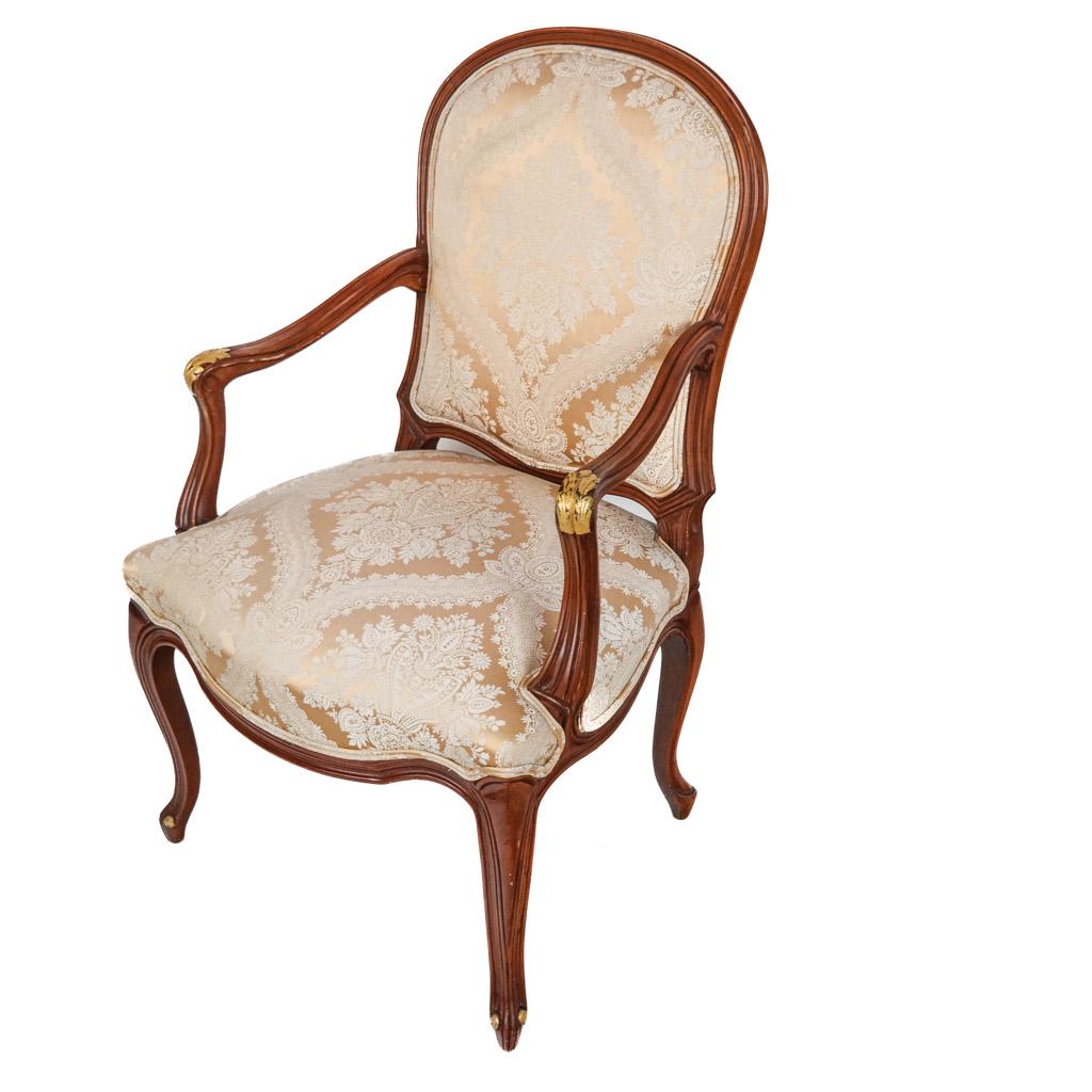 Modern Rococo-Style Upholstered Armchair (1 of 10)