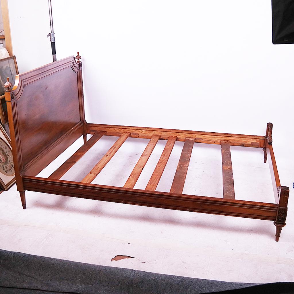 Karges Neoclassical-Style Walnut Bed Frame (1 of 10)