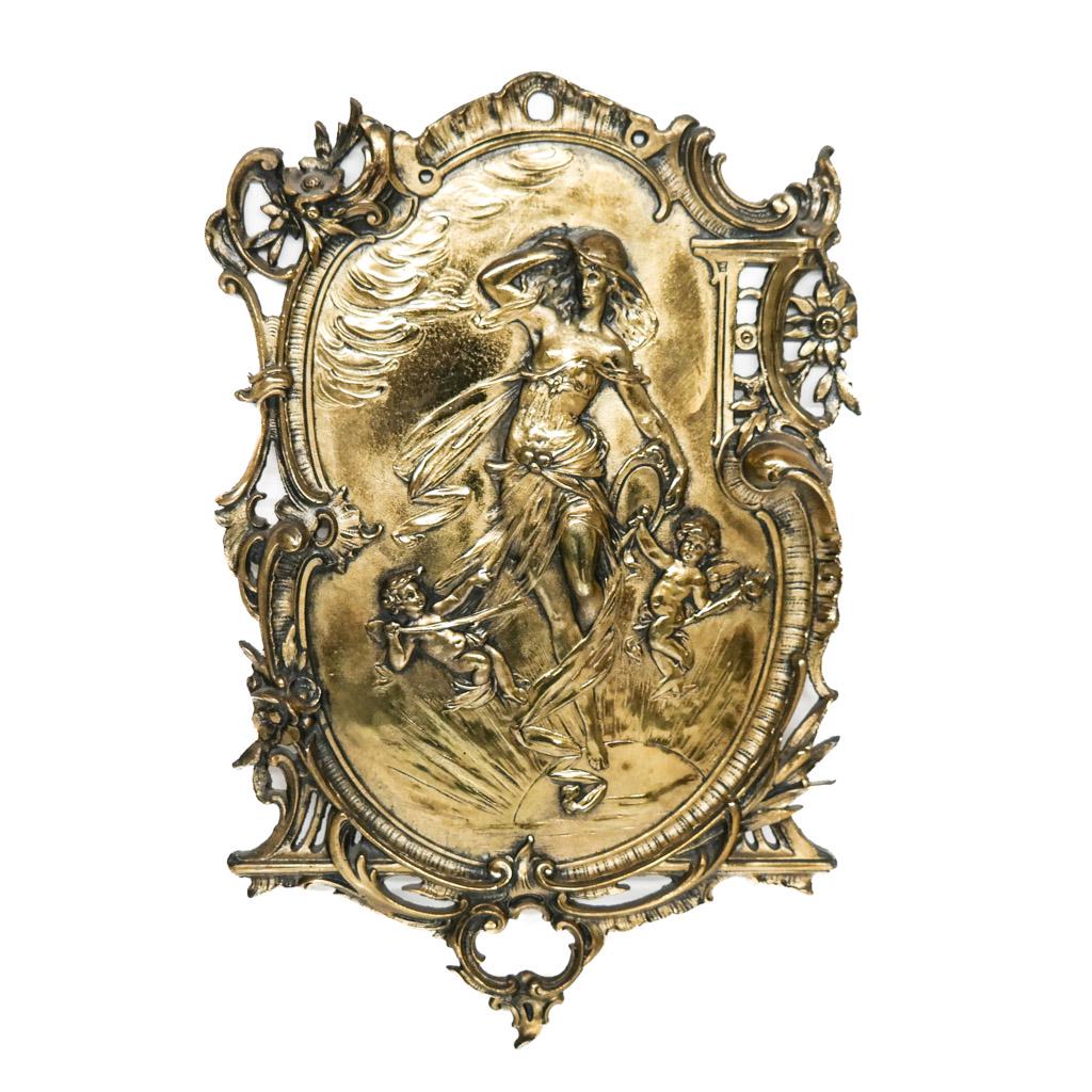 Rococo Revival Gilt Metal Relief Plaque (1 of 10)