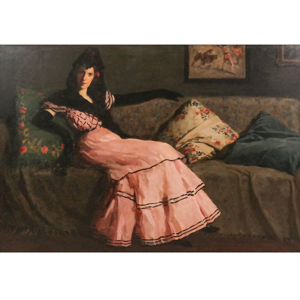 F. MORA - Portrait of a Woman in Spanish Dress (1 of 14)