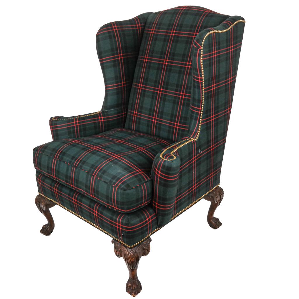 Re-Upholstered Antique Wing Chair (1 of 1)