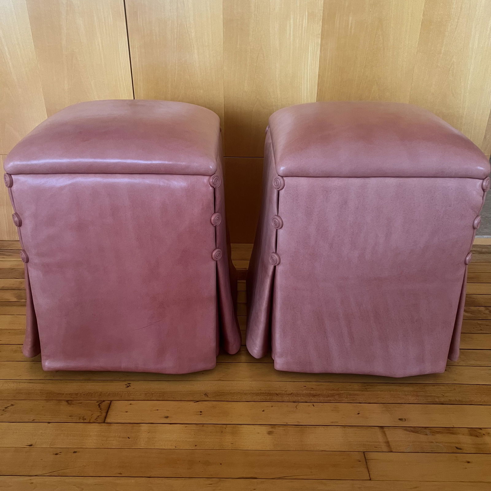 J. Robert Scott Pair of Leather Ottomans (1 of 8)