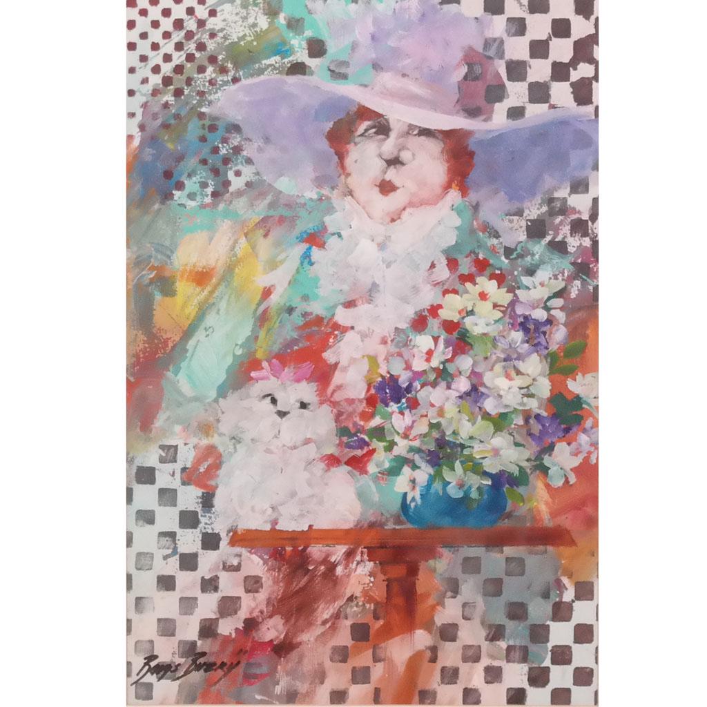 Study of Woman & Dog - Oil Painting (1 of 8)