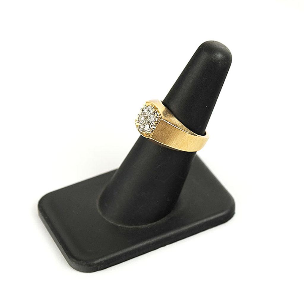 14K Yellow Gold Diamond Cluster Ring (1 of 9)