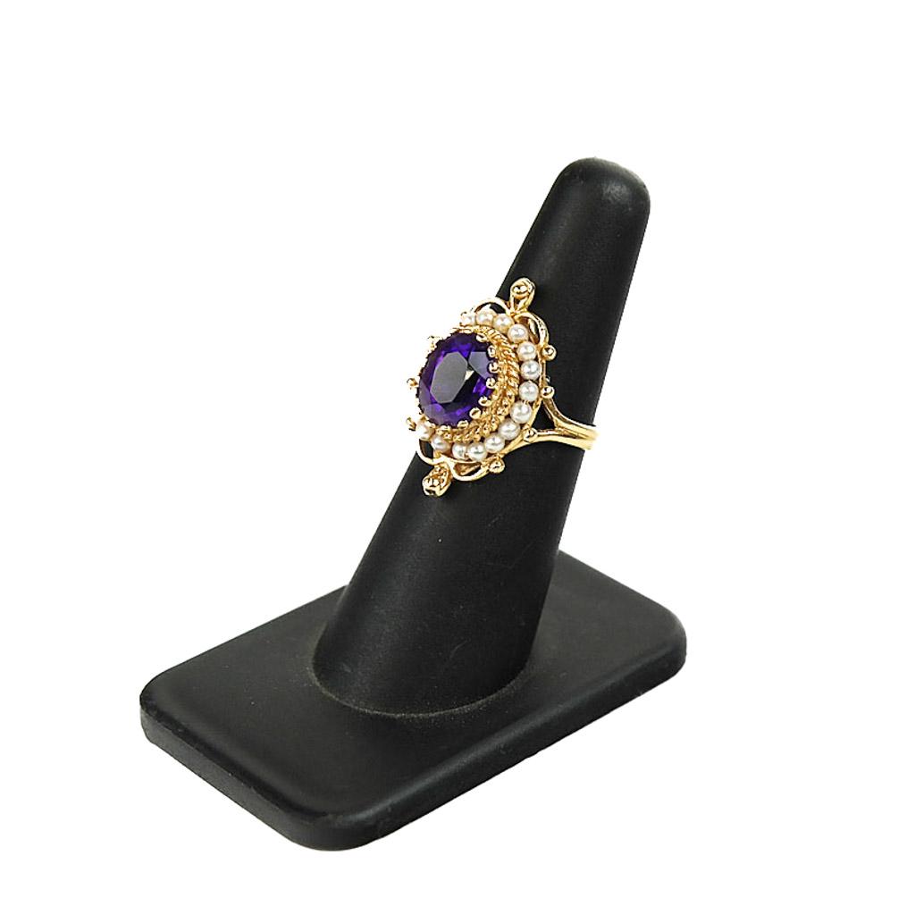 14K Yellow Gold Amethyst Cocktail Ring (1 of 10)