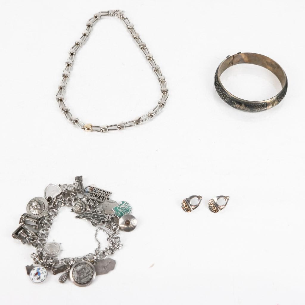 Four Sterling Silver & Gold Jewelry Items (1 of 14)