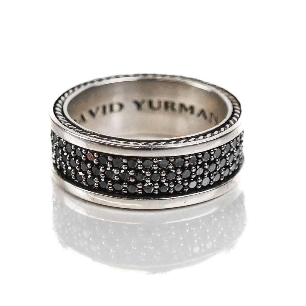 David Yurman Silver and Black Diamond Ring (1 of 7)