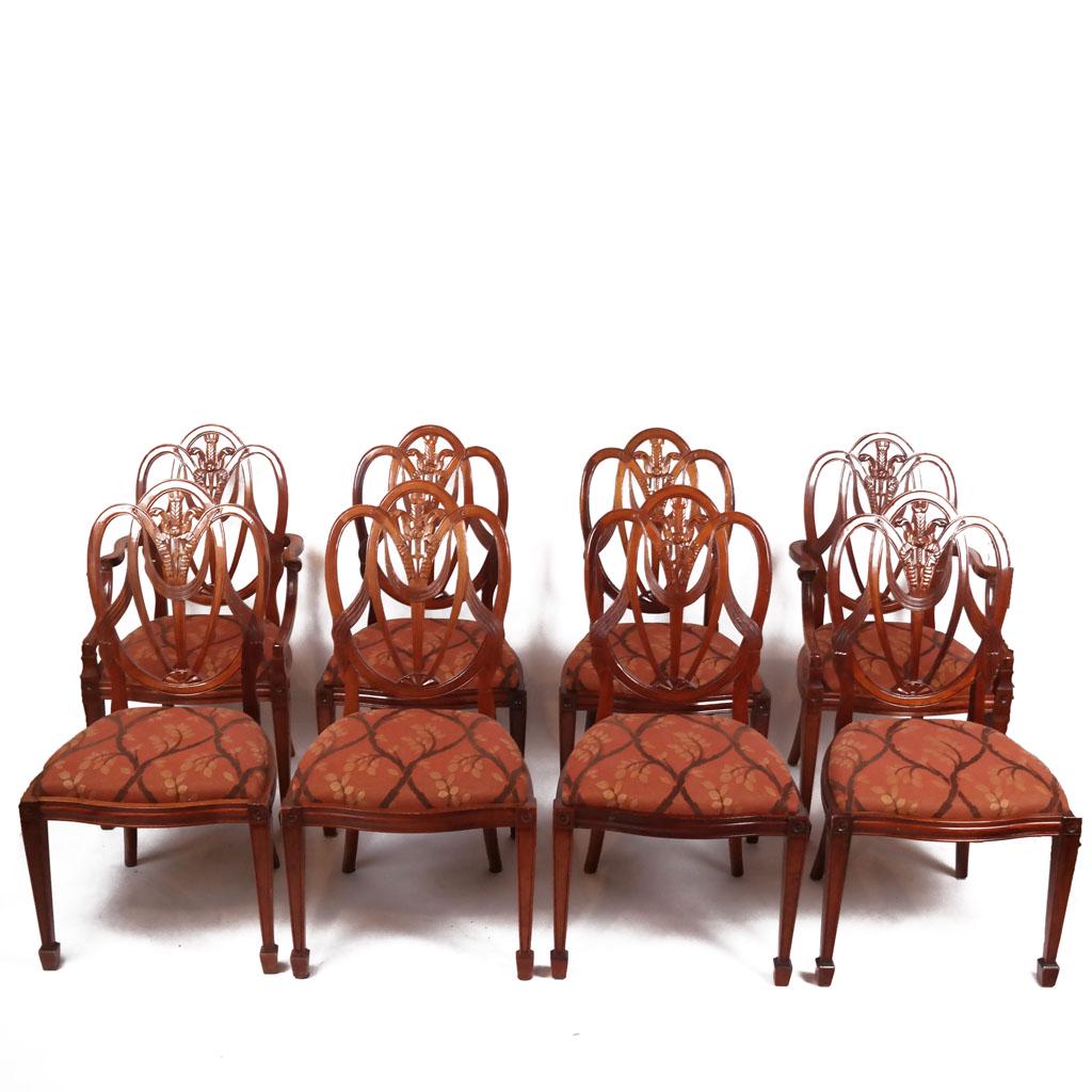 Set of 8 Hepplewhite-Style Dining Chairs (1 of 13)