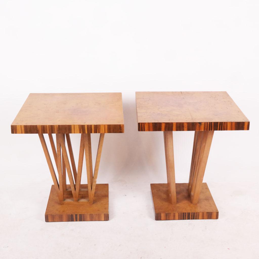 Pair Burl Moderne Tables (1 of 5)