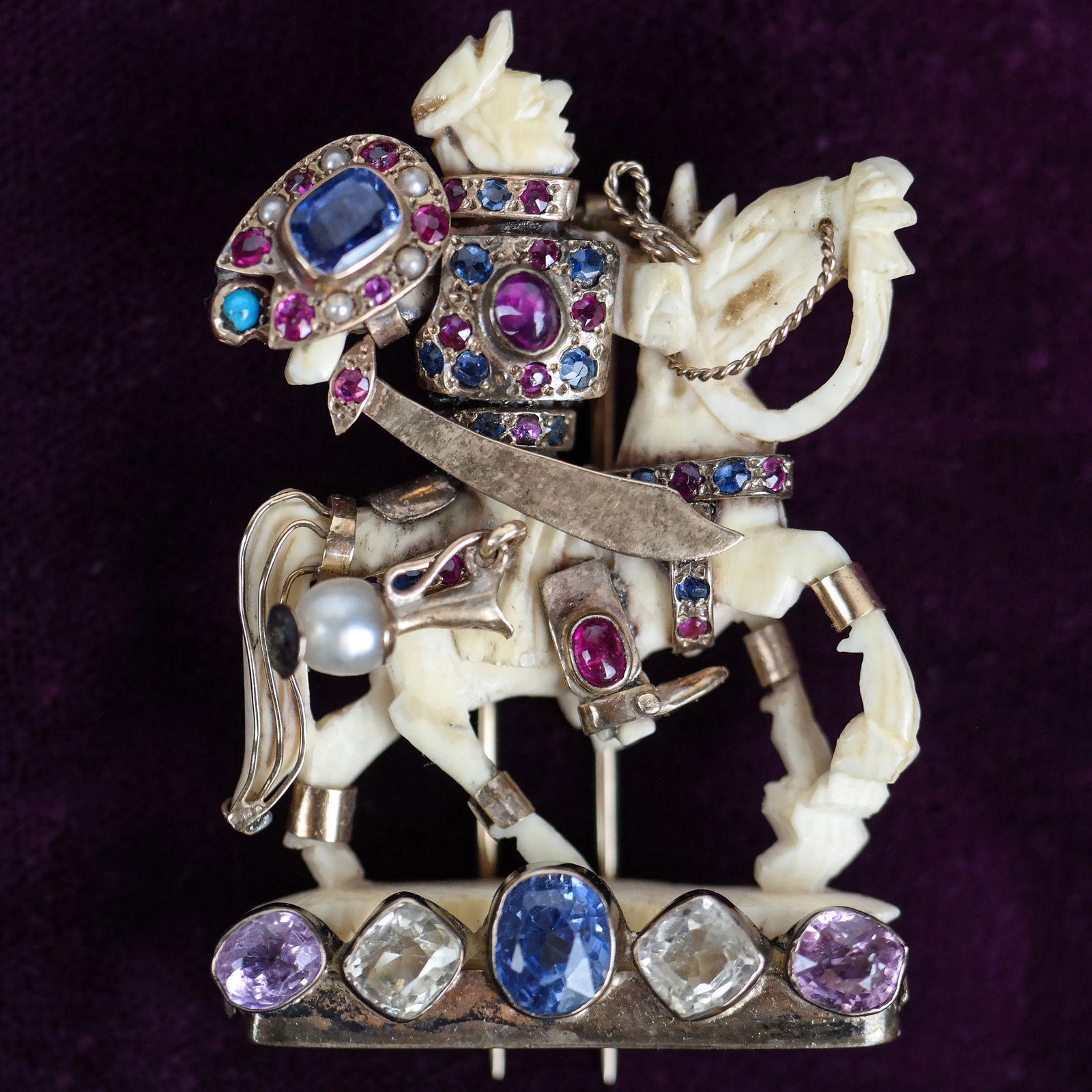 SEAMAN SCHEPPS 14K Multi-Stone Brooch (1 of 11)