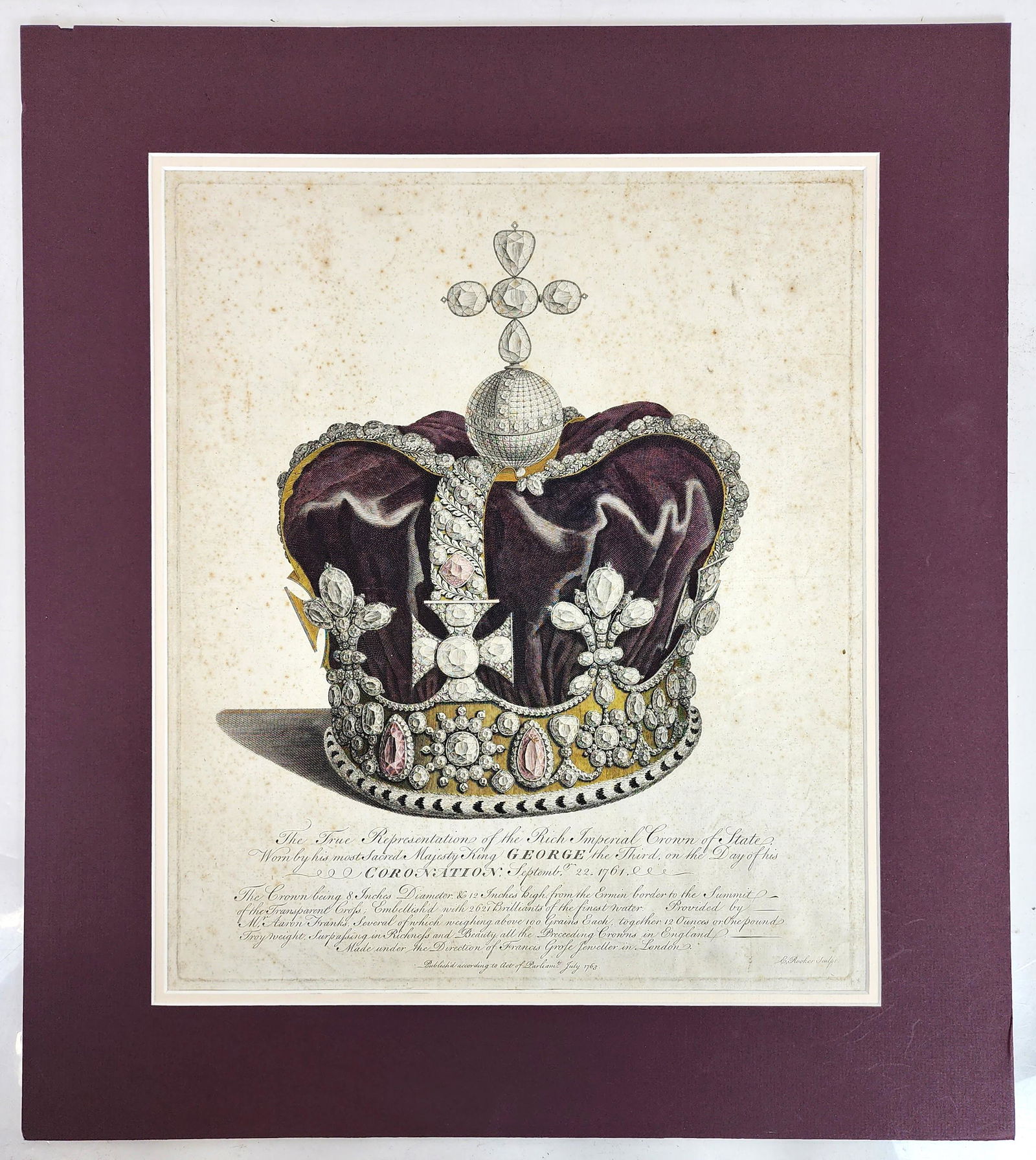 Edward ROOKER: "Rich Imperial Crown" - Engraving (1 of 8)