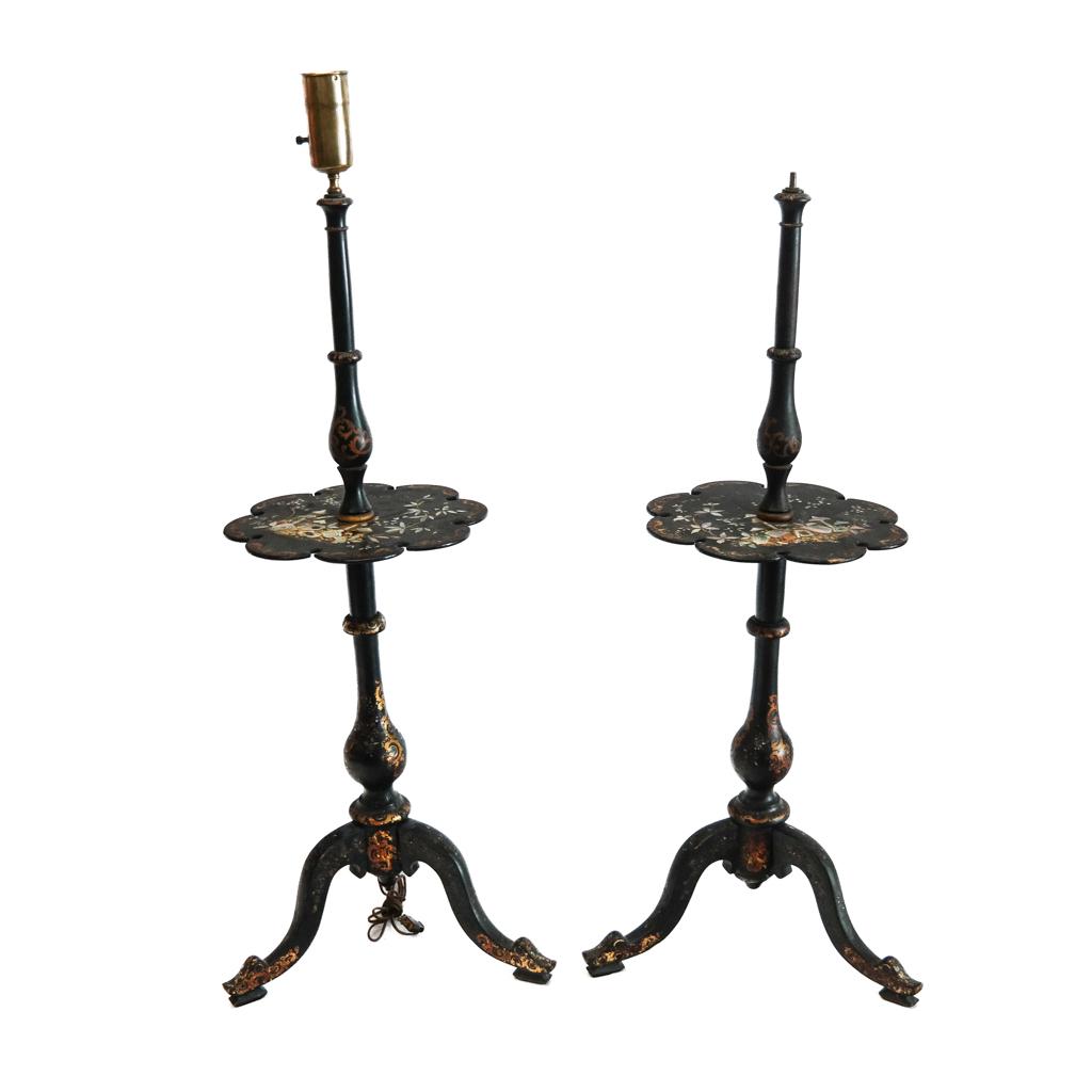 Two Victorian Papier-Mache Lamp Tables (1 of 8)