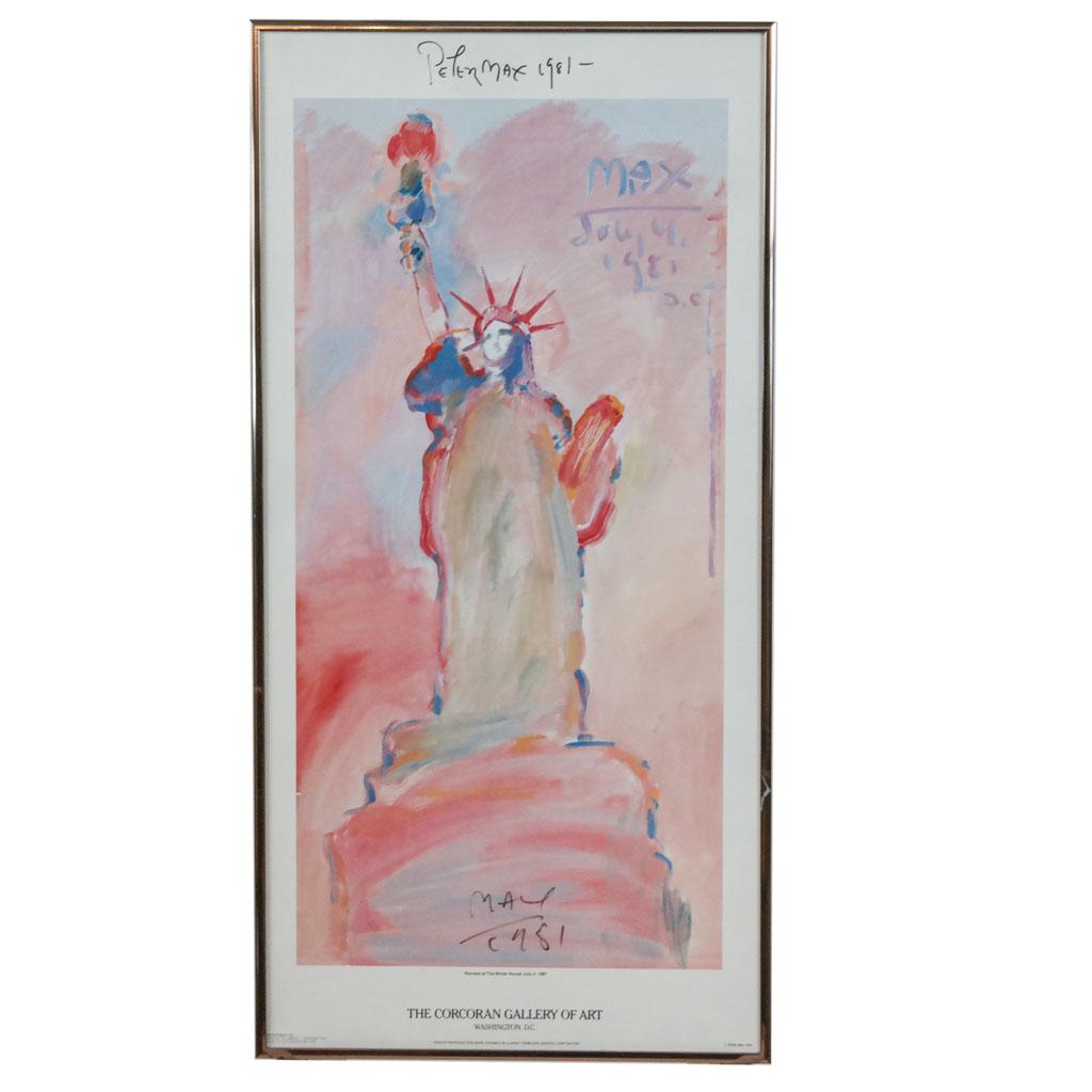 Peter MAX Lady Liberty Poster, Autographed (1 of 7)