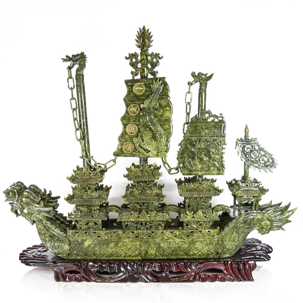 Jade Chinese Large Model of a "Galleon" (1 of 18)