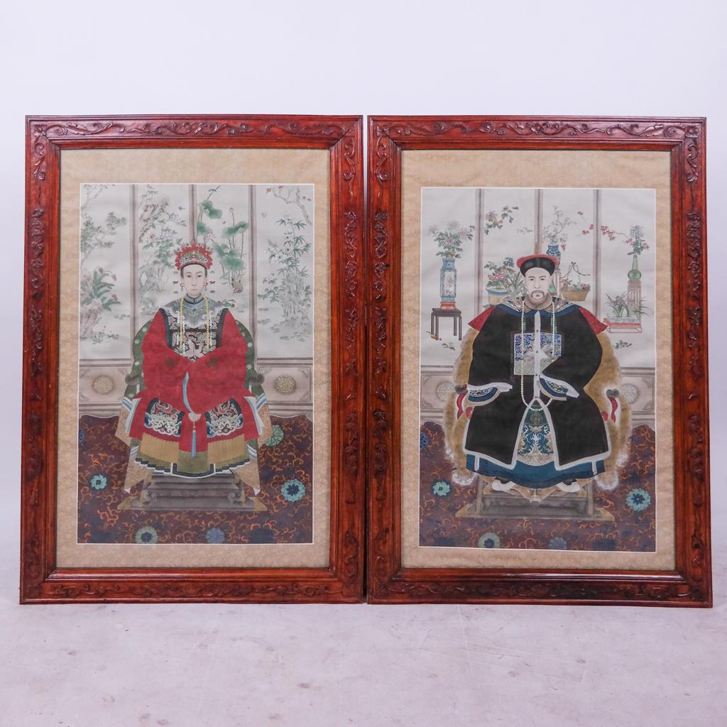 Pair of Chinese Ancestral Portraits (1 of 14)