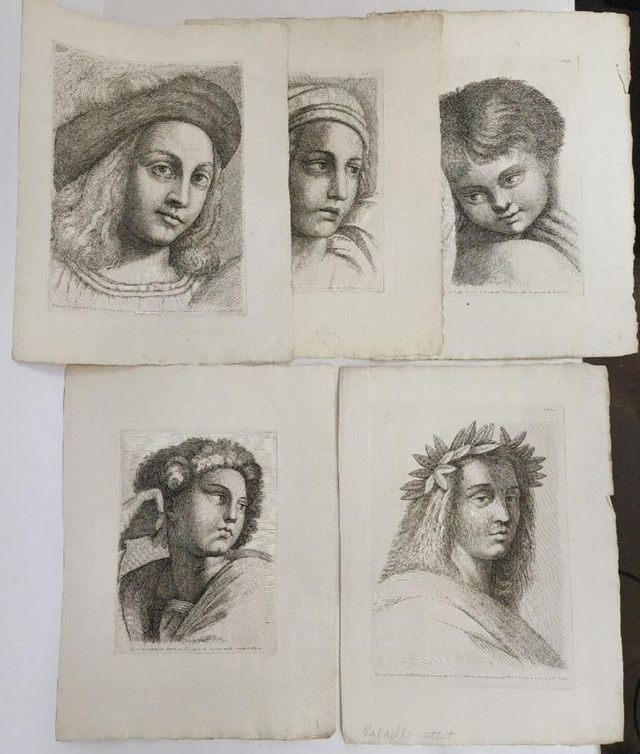 Paolo FIDANZA: Five Etchings after Raphael (1 of 20)