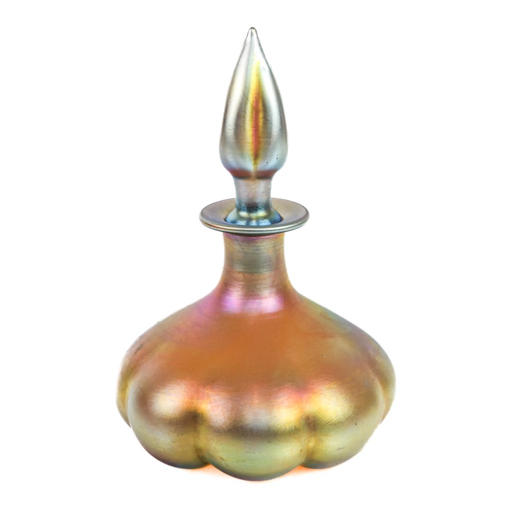 Steuben Aurene Lobed Scent Bottle & Stopper (1 of 6)