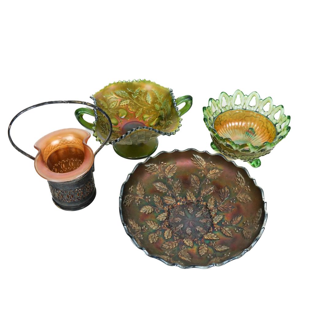 Four Pieces Carnival Glass (1 of 10)