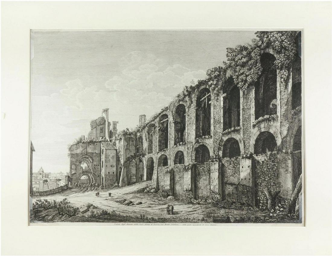 Luigi ROSSINI: Ruins of Golden House - Etching (1 of 4)