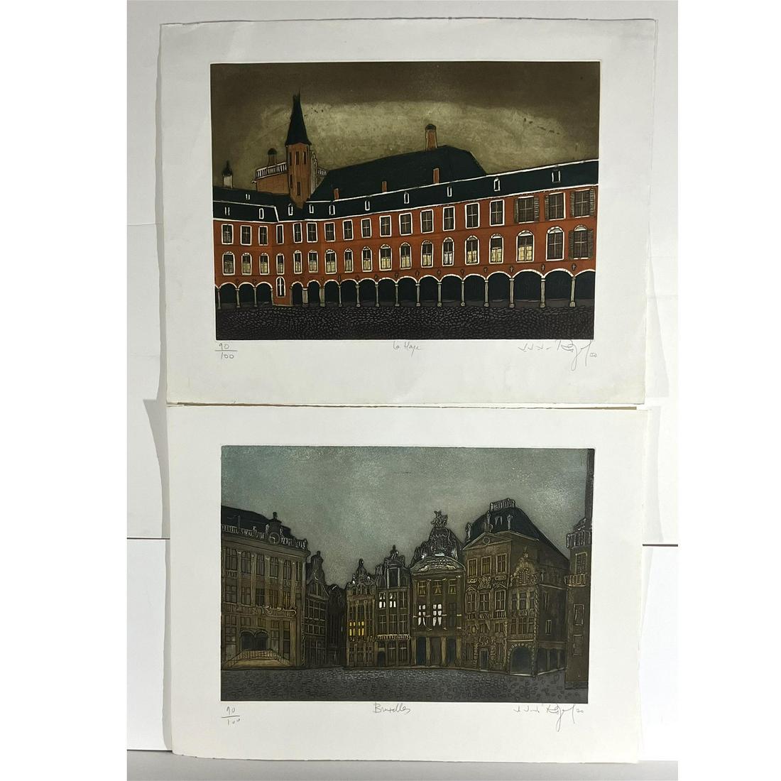 J.J.J. RIGAL: Two Aquatint Etchings (1 of 15)