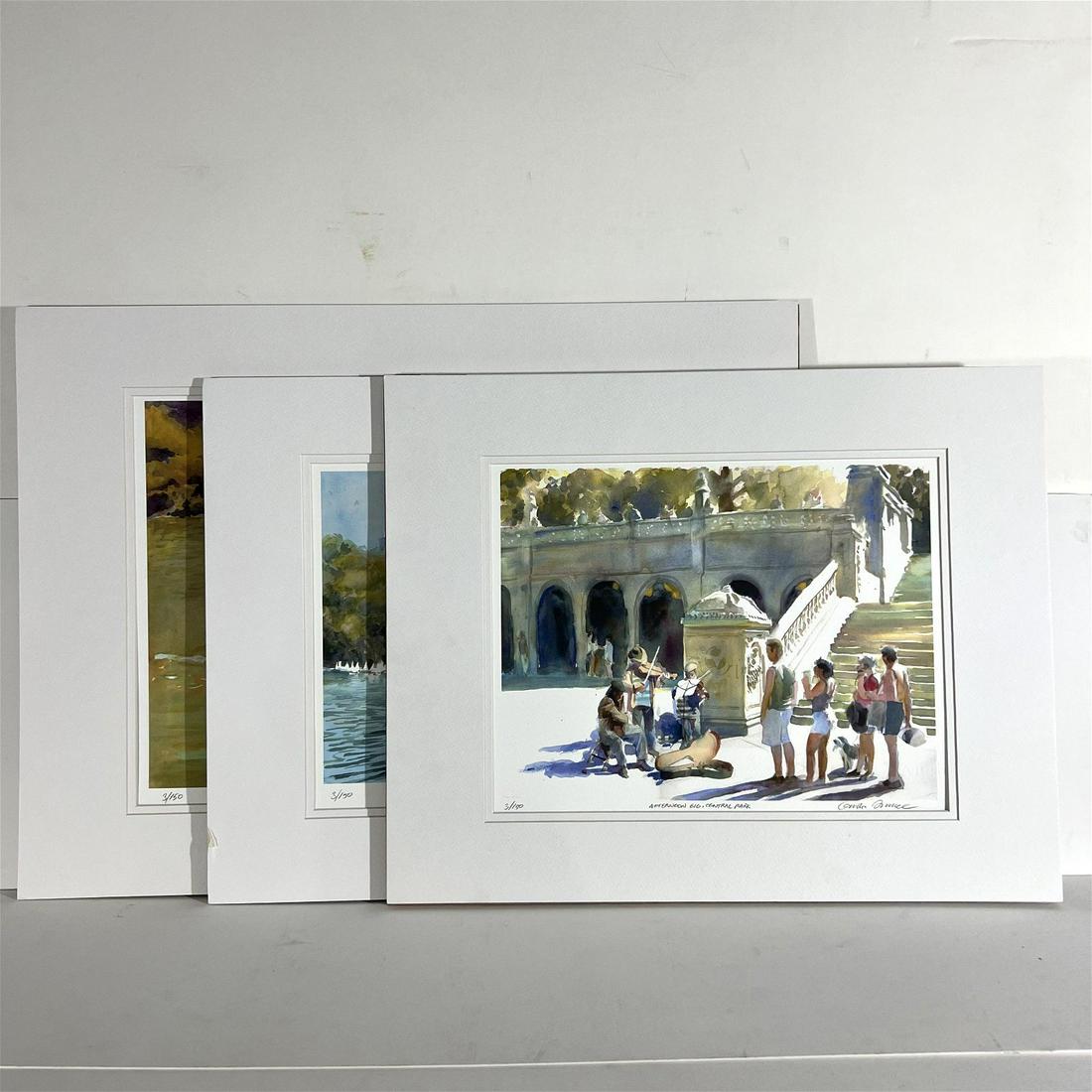 Gordon FRANCE: Three Central Park Scenes - W/C (1 of 20)