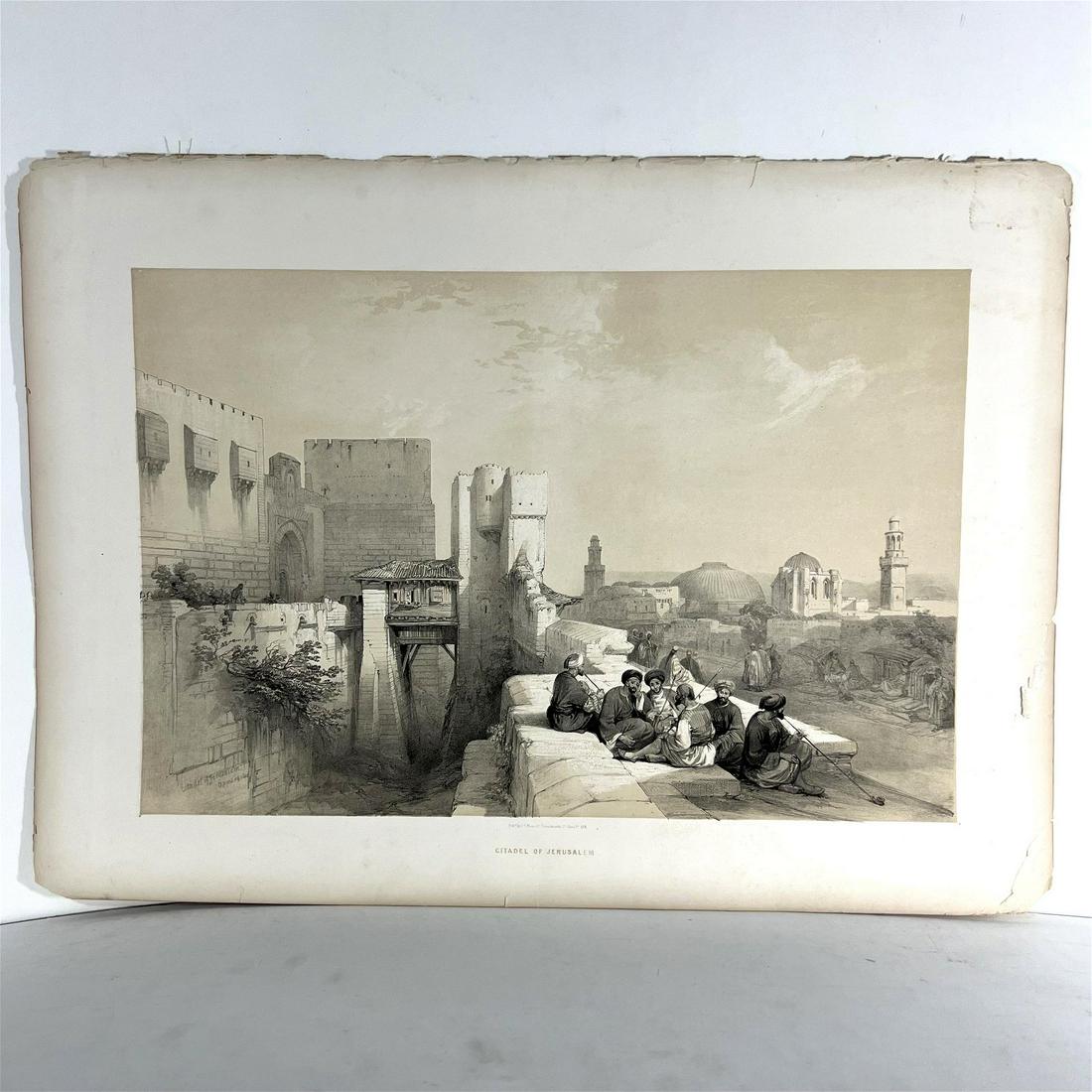 David ROBERTS: "Citadel of Jerusalem" - Litho. (1 of 9)