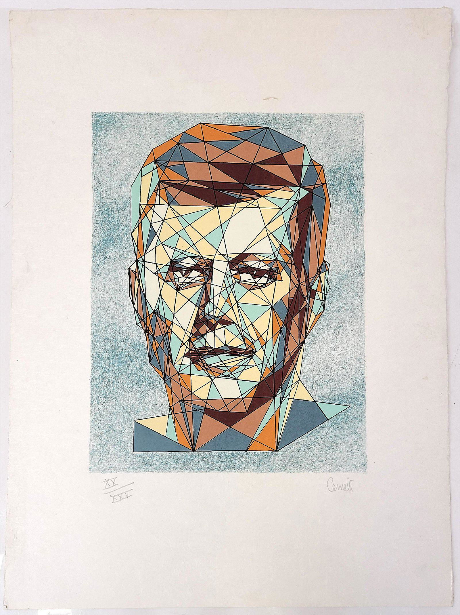 CEMELI: Portrait of John F. Kennedy - Lithograph (1 of 7)