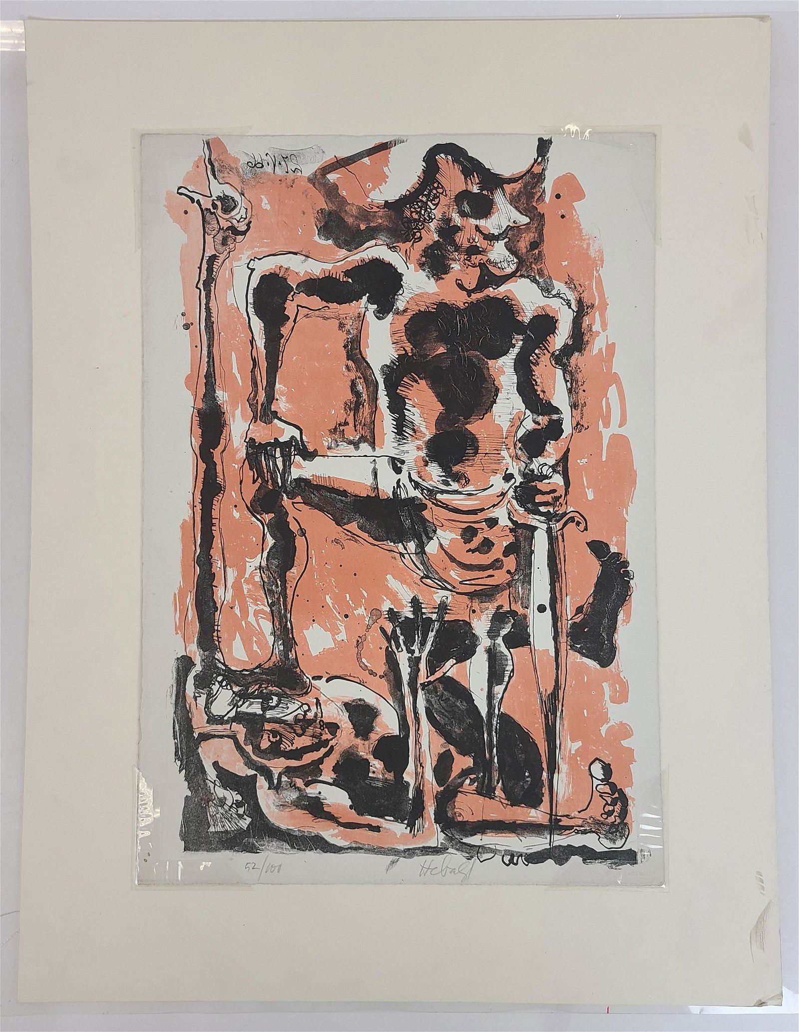 Milton E. HEBALD: Figure with Sword - Lithograph (1 of 11)