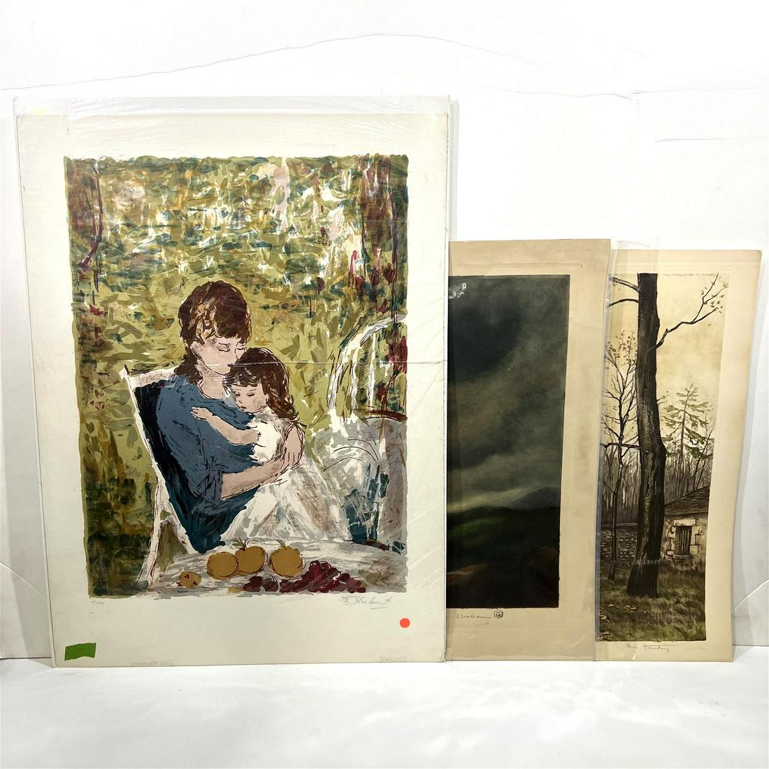 Group of Three Lithographs - Landscape, Figural (1 of 17)