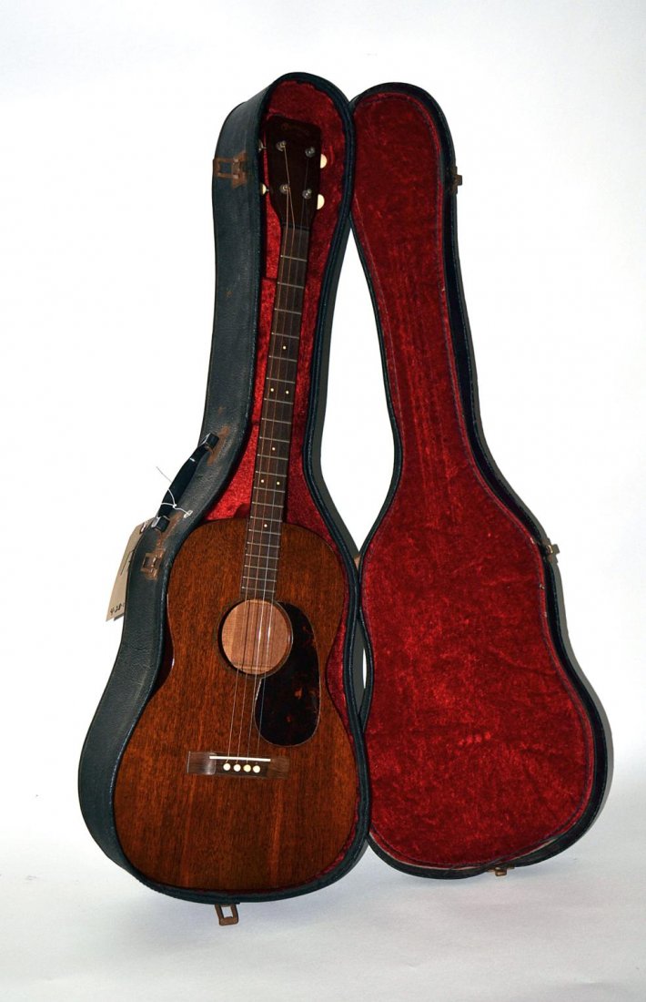 C. F. Martin Guitar, Nazareth, PA: Acoustic guitar, mahogany body, model 5-1 ST and serial #174504, made in Nazareth, PA. Good condition, minor losses. (with case)