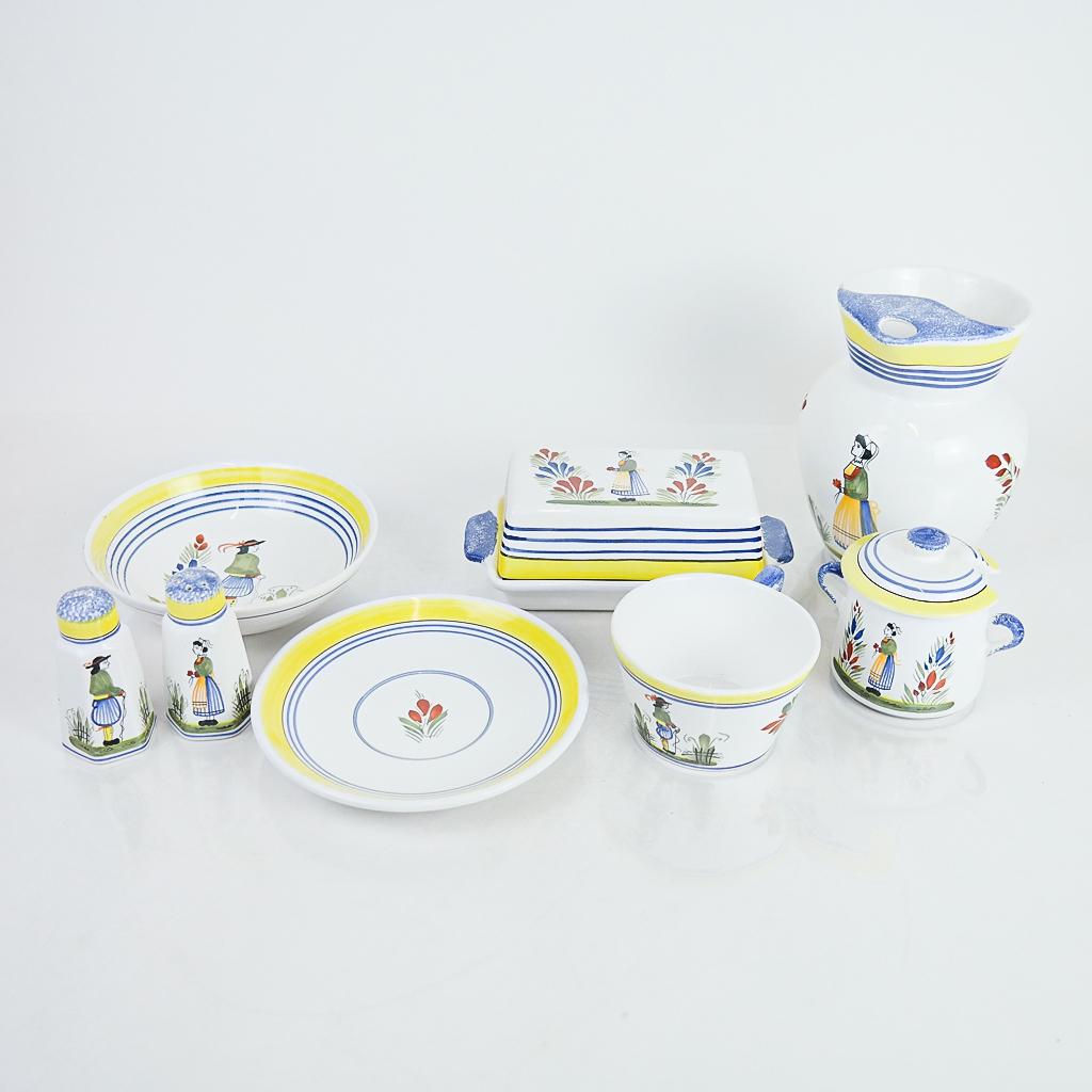 Quimper French "Solo" Breakfast Set, 8 pcs. (1 of 20)