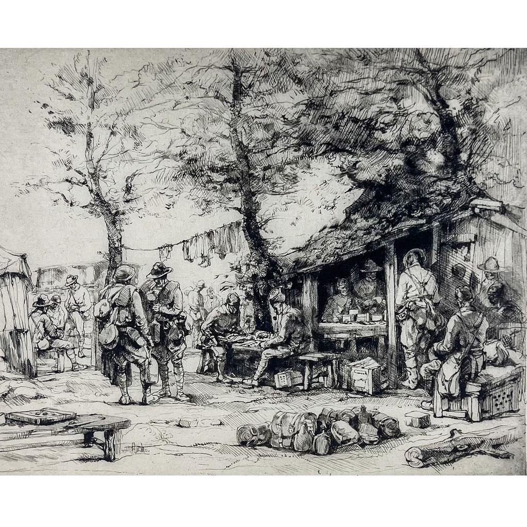 After Auguste BROUET: WWI Encampment - Etch. (1 of 10)