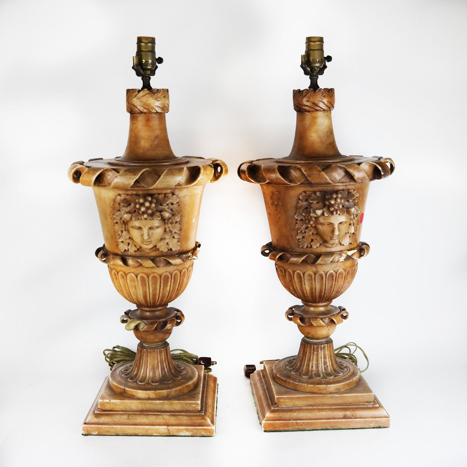 Pair of Classical-Style Alabaster Urns (1 of 11)