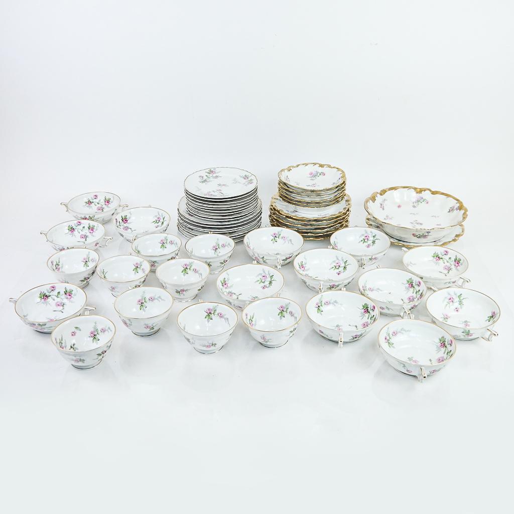 Limoges French Partial Porcelain Service (52 Pcs) (1 of 18)