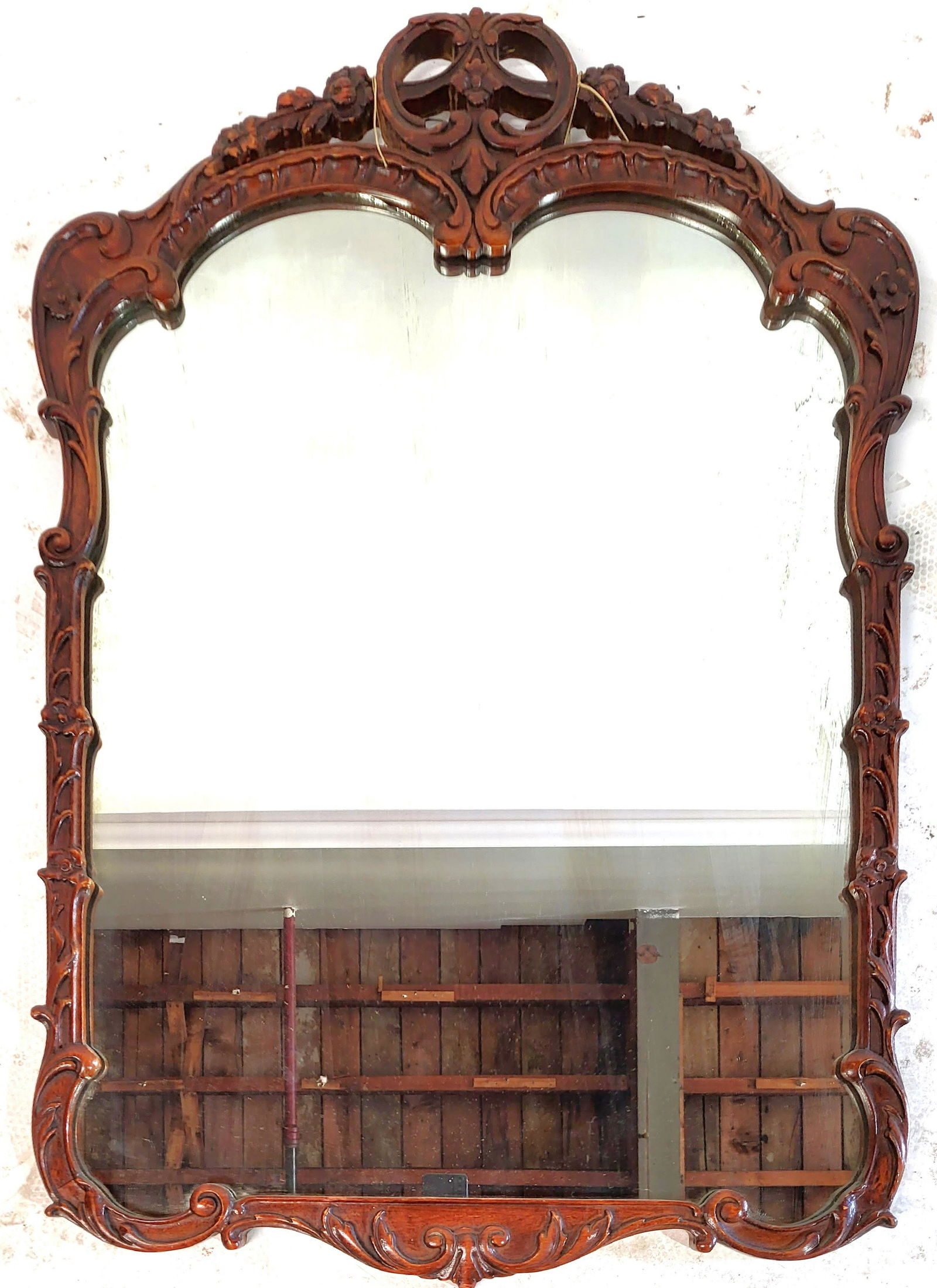 Louis XV-Style Walnut Mirror (1 of 7)