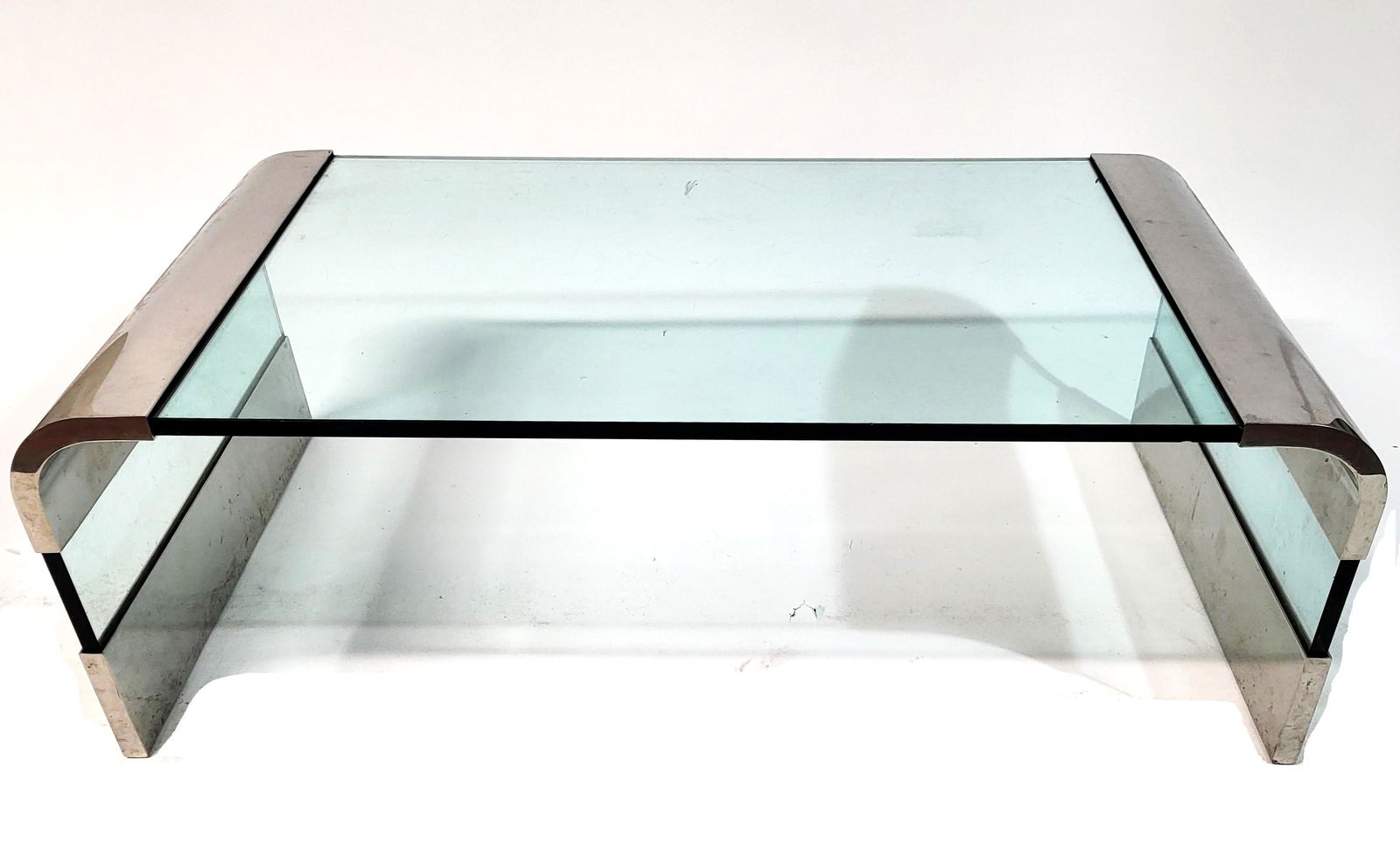 Mid-Century Modern Stainless & Glass Table (1 of 12)