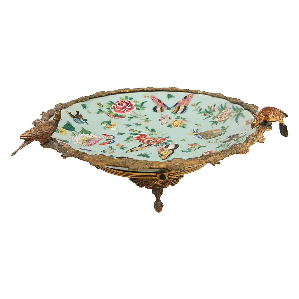 Chinese Gilt Bronze Mounted Porcelain Dish (1 of 17)