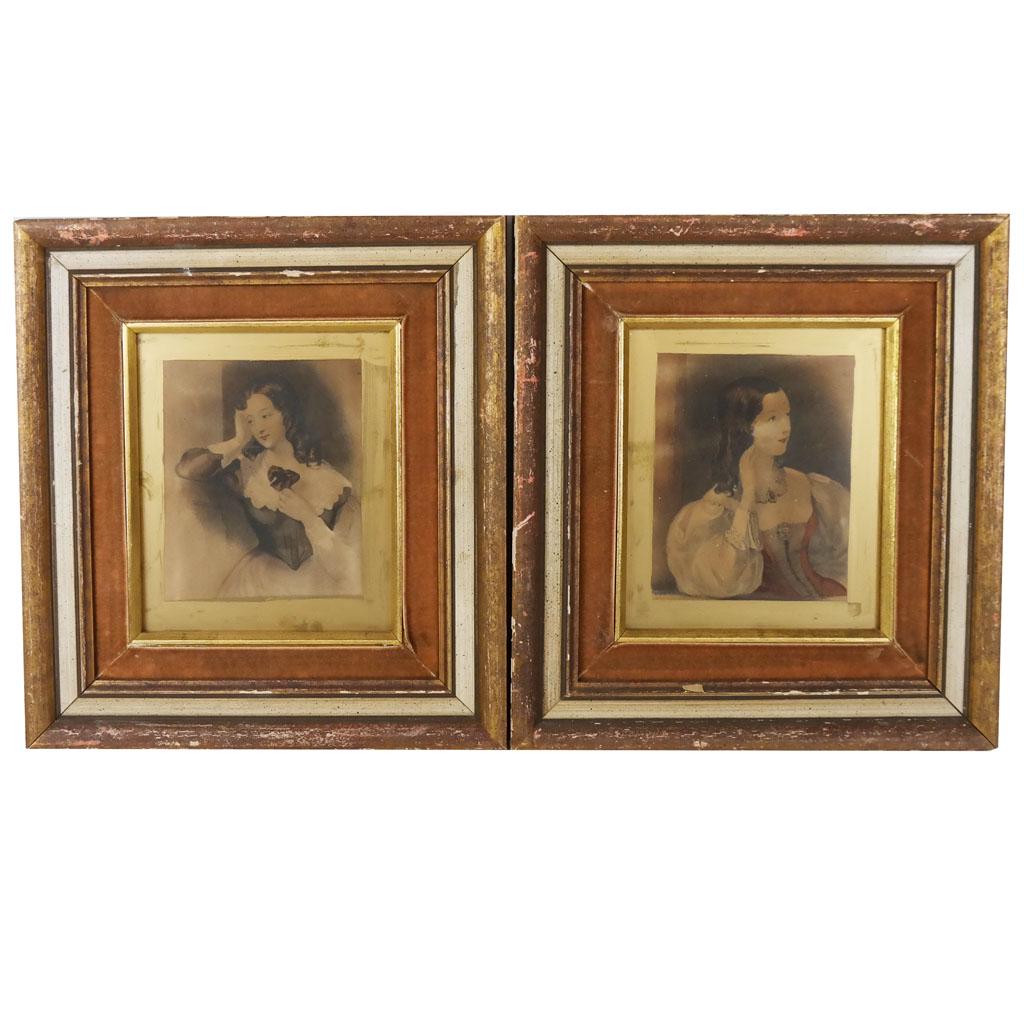 Pair of Framed Colored Prints (1 of 5)