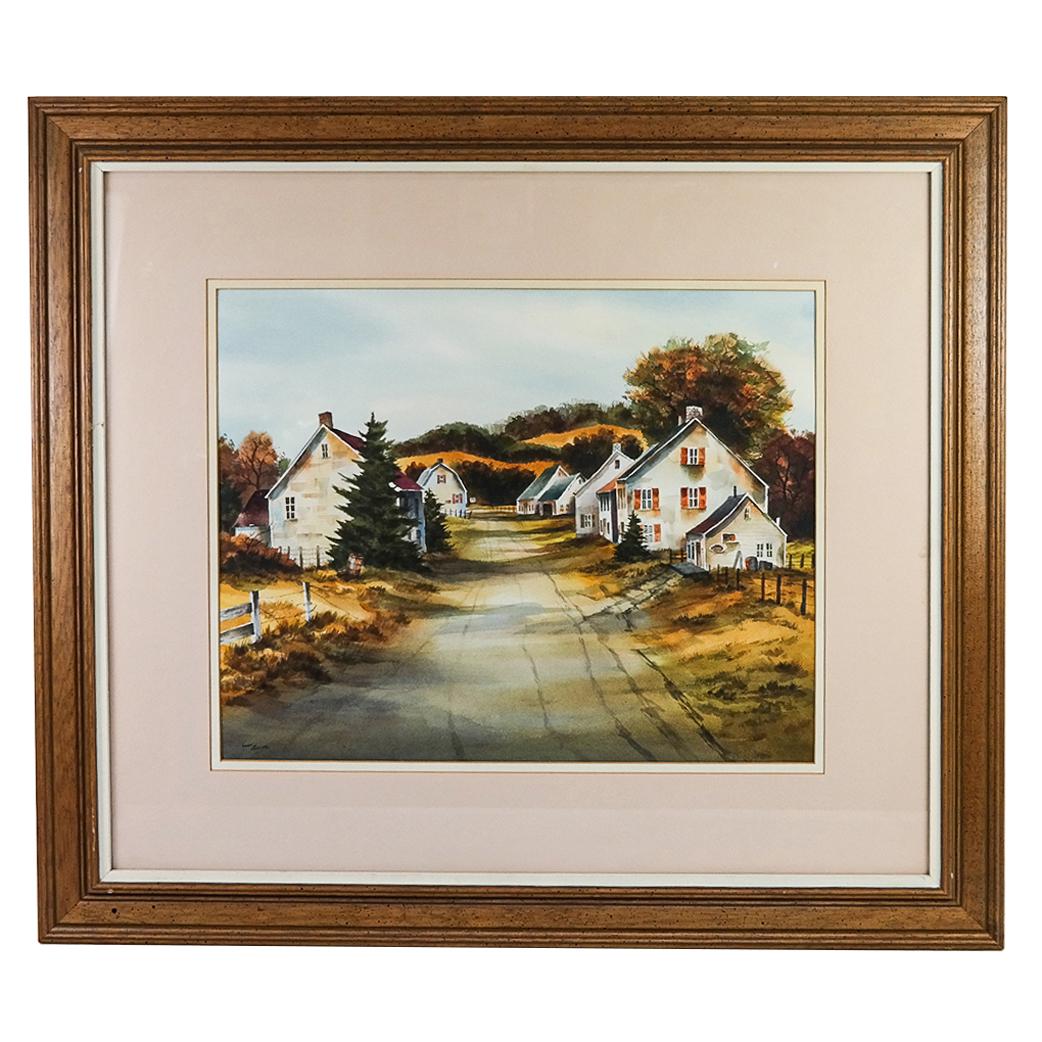 Owen WEXLER: Rural Scene - Watercolor Painting (1 of 10)