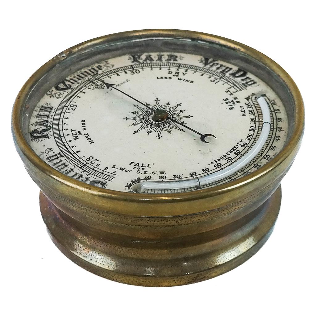 Antique Brass Wall Barometer (1 of 5)